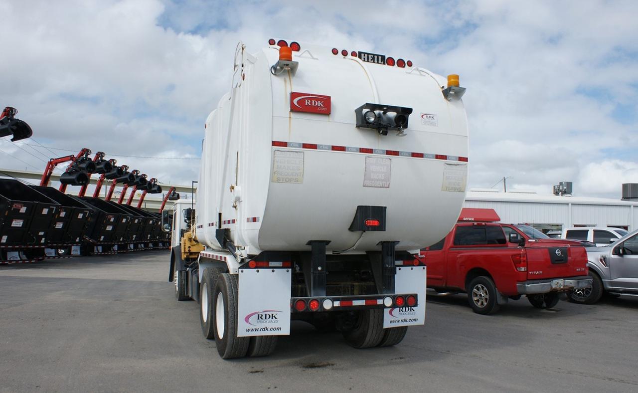 2012 Mack LEU613 30 yd. Heil Side Loader Garbage Truck Tampa FL