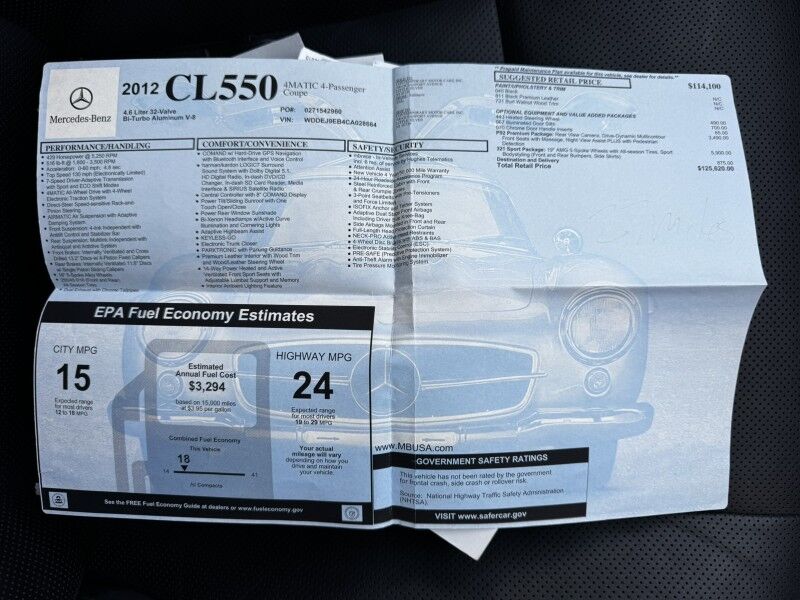 2012 Mercedes-Benz CL-Class CL 550 Willow Grove PA