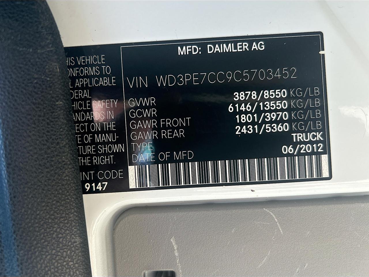 2012 Mercedes-Benz Sprinter Cargo Vans 2500 Venice FL