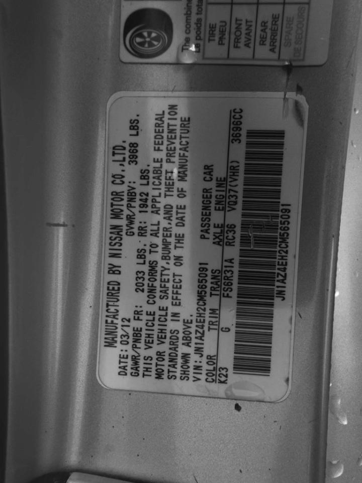 2012 Nissan 370Z 2dr Cpe Manual Jacksonville FL