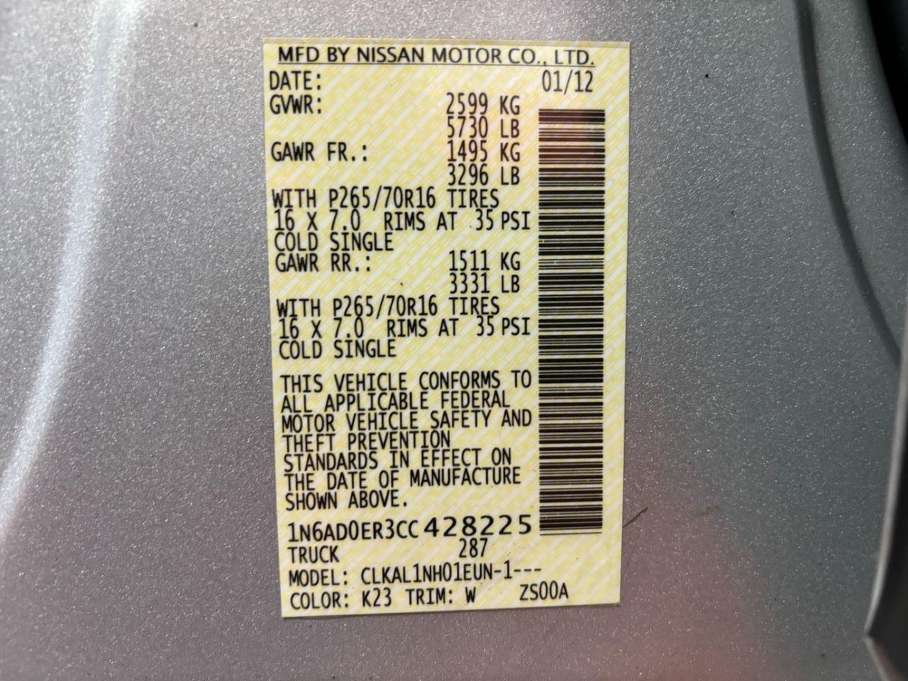 2012 Nissan Frontier S Crew Cab 2WD Franklin OH