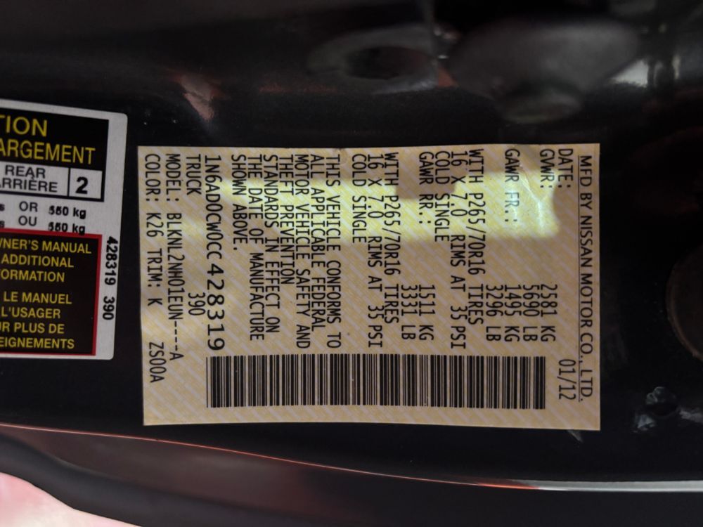 2012 Nissan Frontier SV Franklin OH