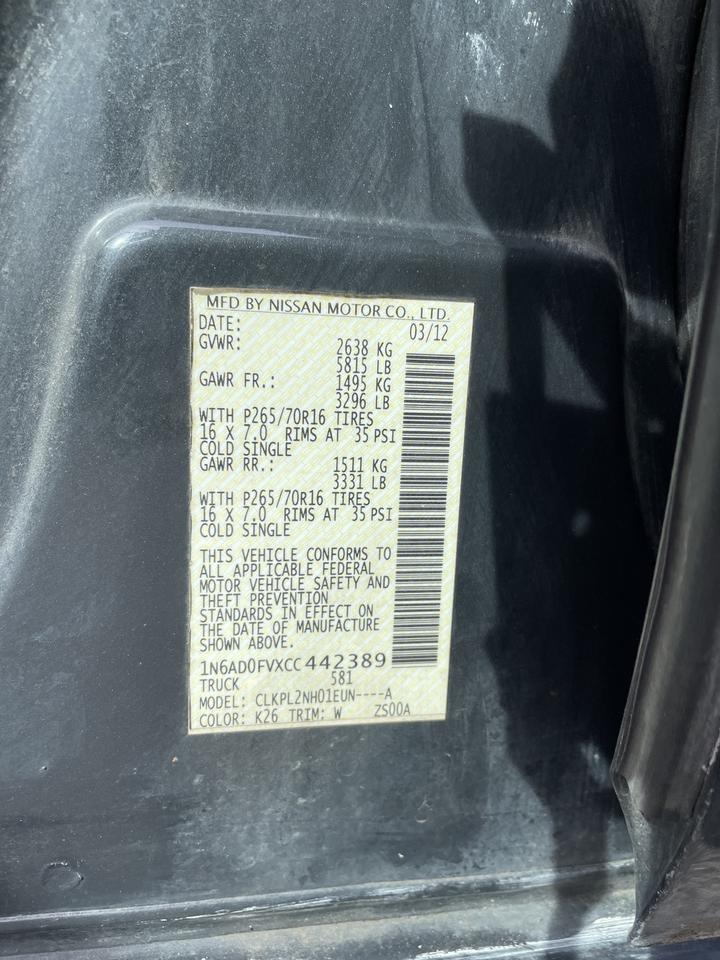 2012 Nissan Frontier SV Springfield VA