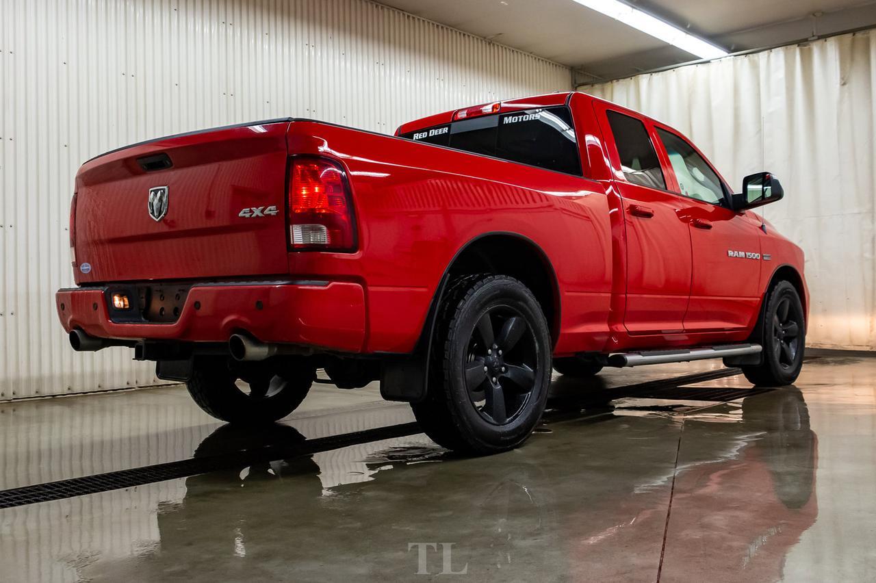 2012 Ram 1500 4x4 Quad Cab Sport Leather Roof BCam Red Deer AB