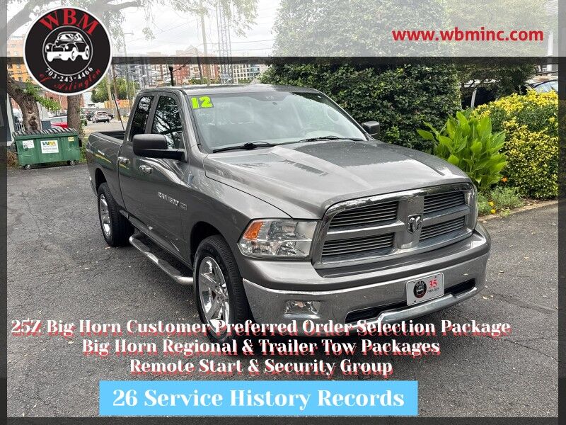 2012 Ram 1500 Big Horn Quad Cab 4WD w/ 25Z Big Horn Customer Preferred Order