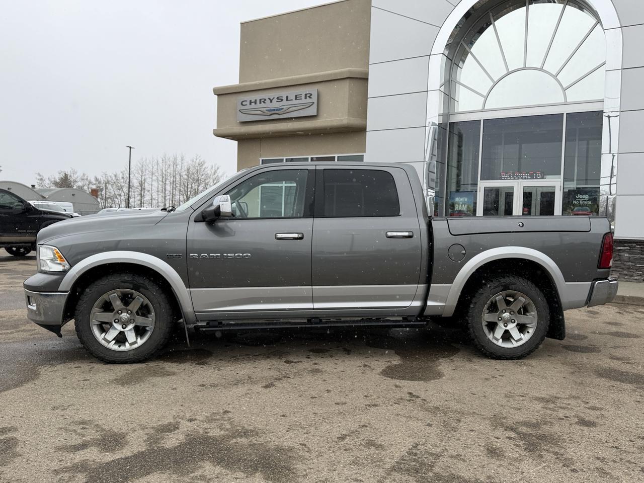 2012 Ram 1500 Laramie Crew Cab 4WD | V8 HEMI | NAV | RamBox | Leather Heated Vented Seats | Remote Start Redwater AB