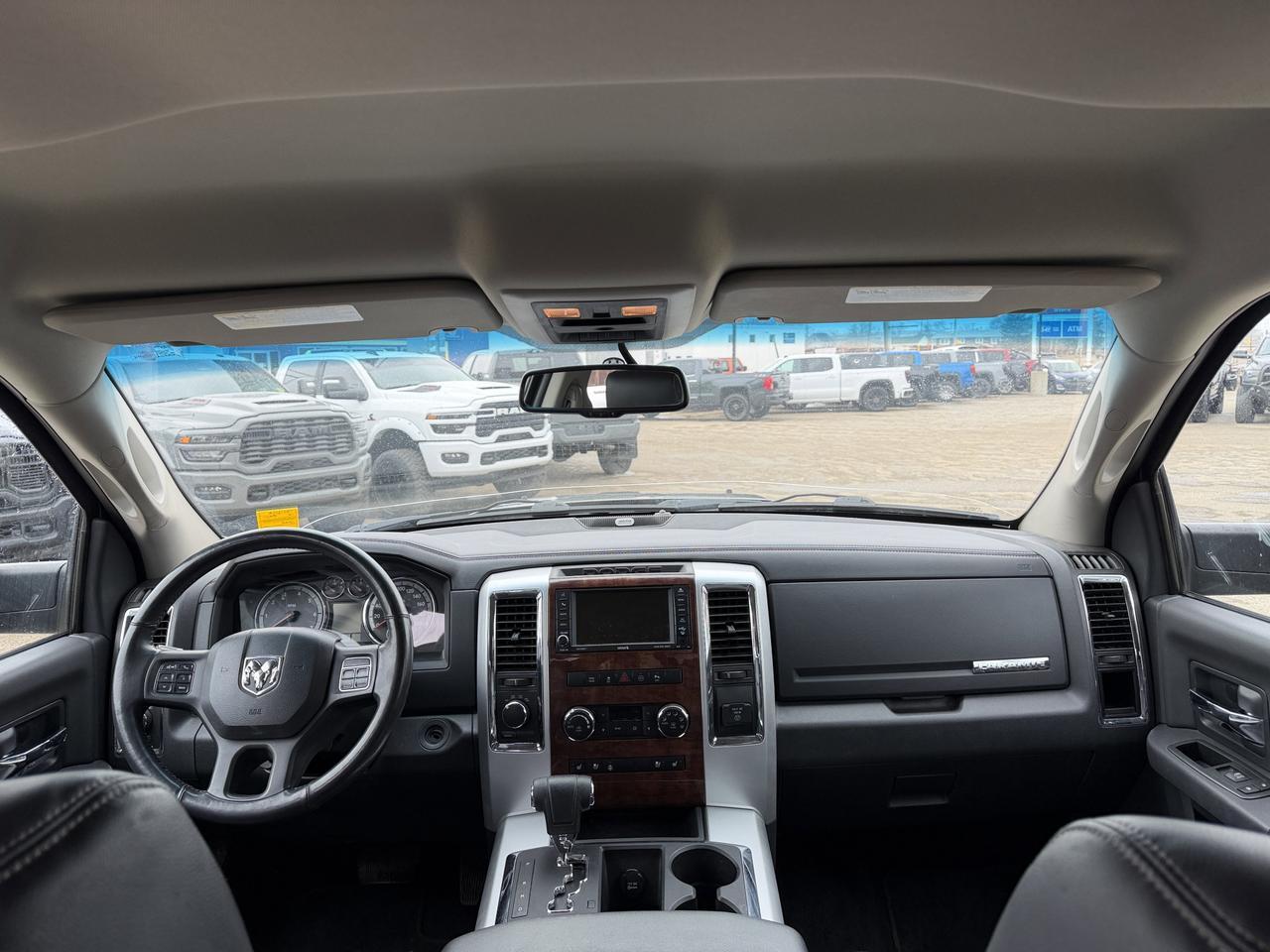 2012 Ram 1500 Laramie Crew Cab 4WD | V8 HEMI | NAV | RamBox | Leather Heated Vented Seats | Remote Start Redwater AB