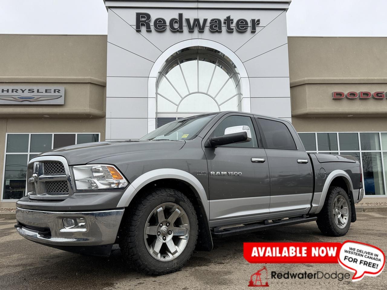 2012 Ram 1500 Laramie Crew Cab 4WD | V8 HEMI | NAV | RamBox | Leather Heated Vented Seats | Remote Start