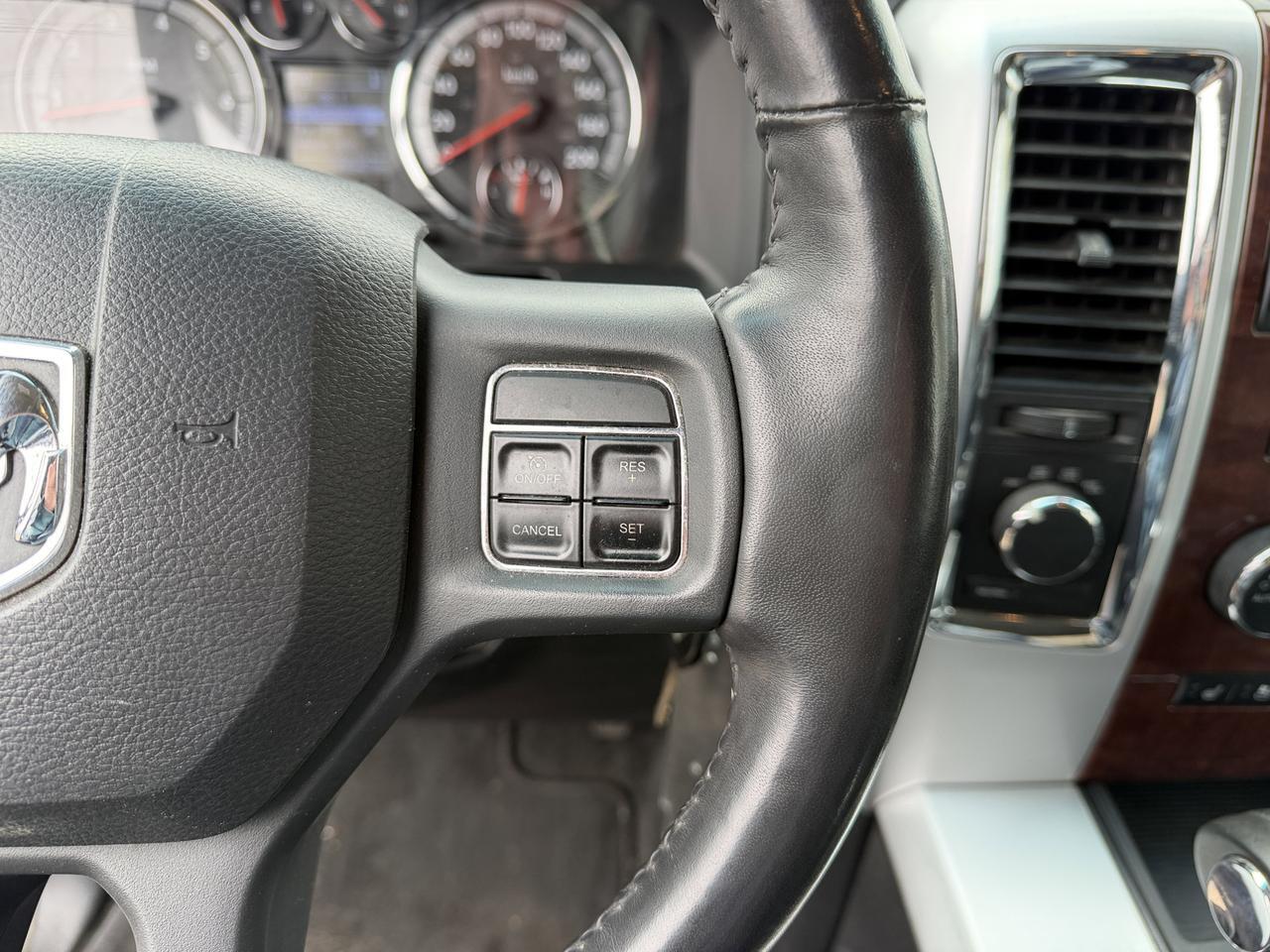 2012 Ram 1500 Laramie Crew Cab 4WD | V8 HEMI | NAV | RamBox | Leather Heated Vented Seats | Remote Start Redwater AB