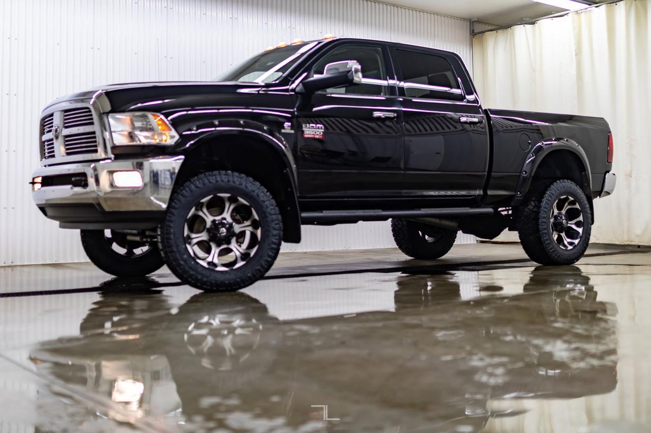 2012 Ram 3500 4x4 Crew Cab Laramie Diesel Leather Roof 6" Lift Red Deer AB