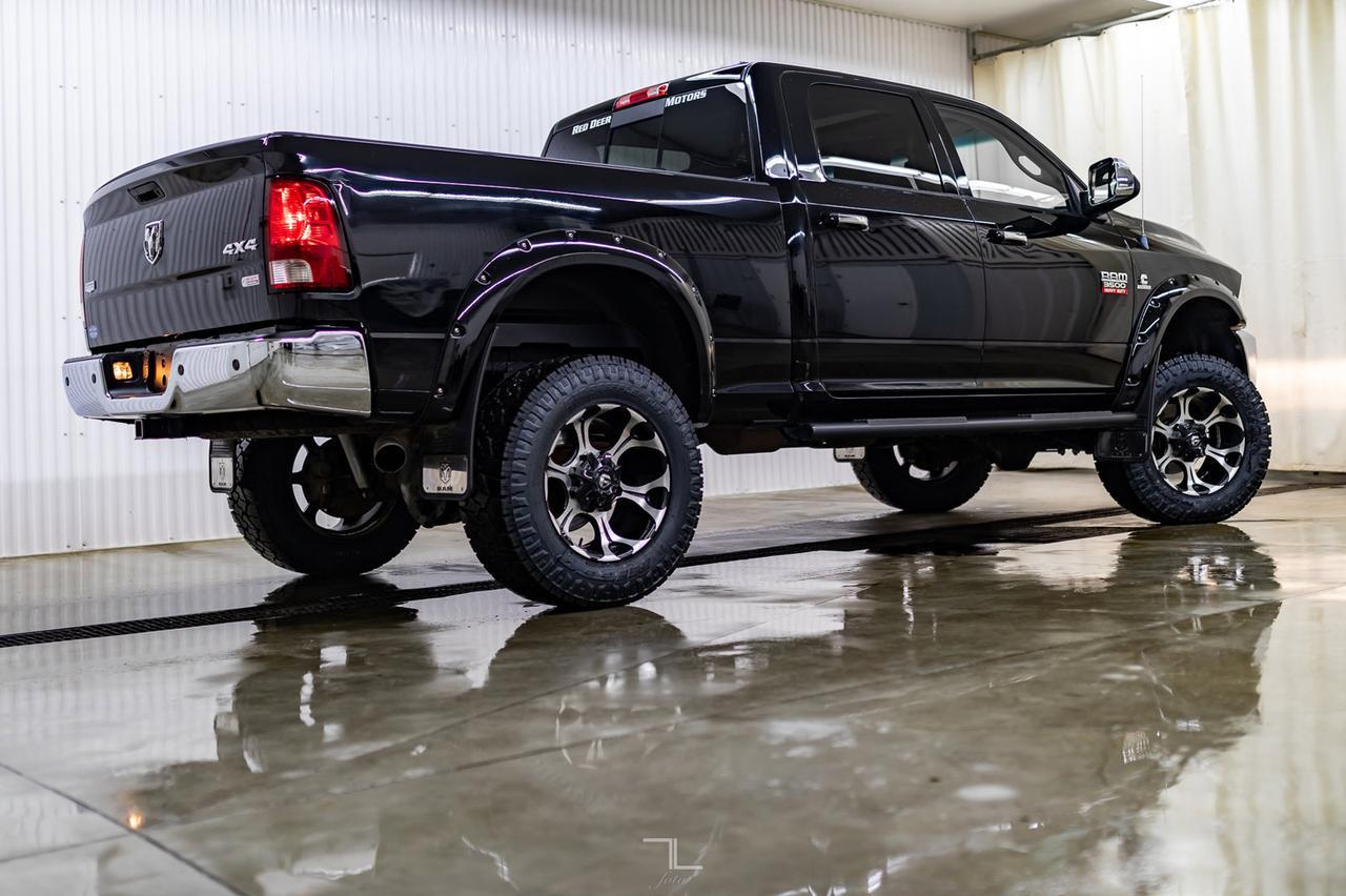 2012 Ram 3500 4x4 Crew Cab Laramie Diesel Leather Roof 6" Lift Red Deer AB