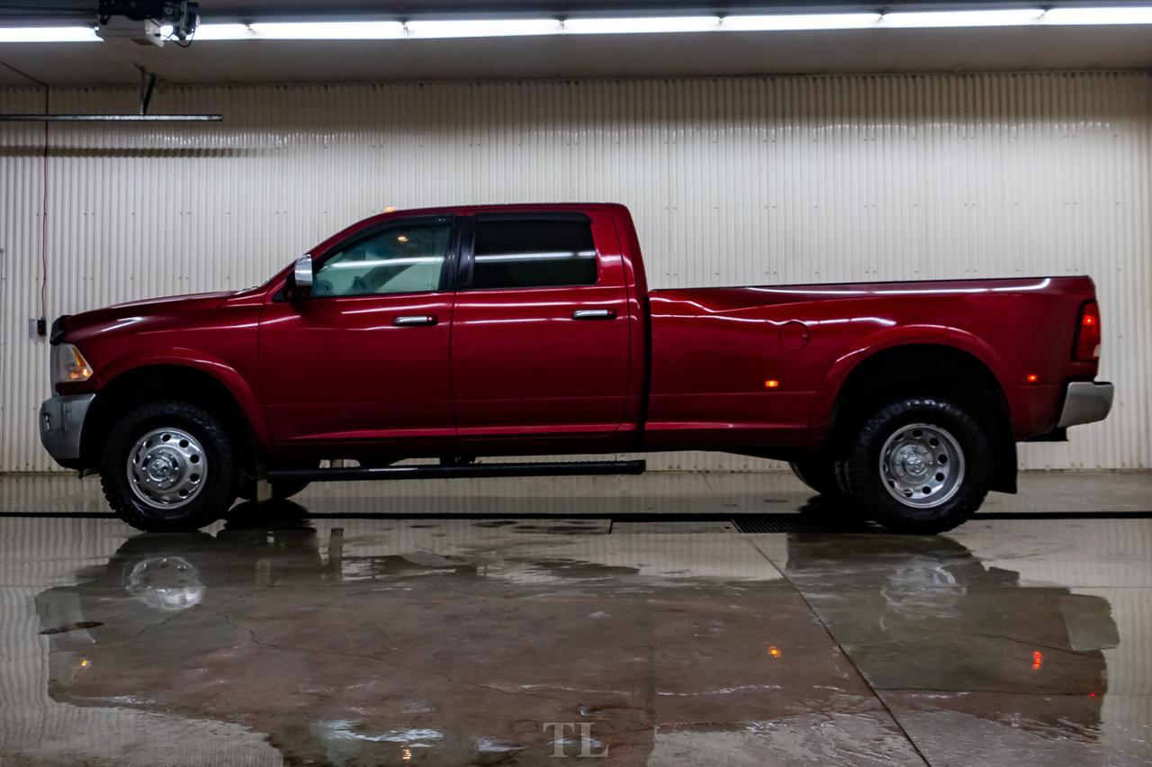 2012 Ram 3500 4x4 Crew Cab Laramie Dually Diesel Leather Roof Nav DVD Red Deer AB