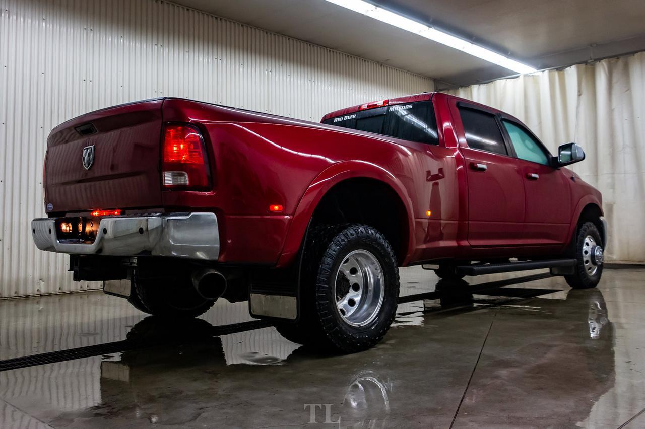 2012 Ram 3500 4x4 Crew Cab Laramie Dually Diesel Leather Roof Nav DVD Red Deer AB