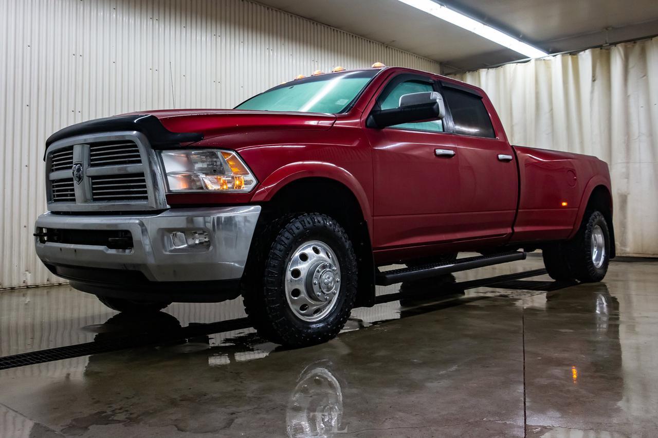 2012 Ram 3500 4x4 Crew Cab Laramie Dually Diesel Leather Roof Nav DVD Red Deer AB