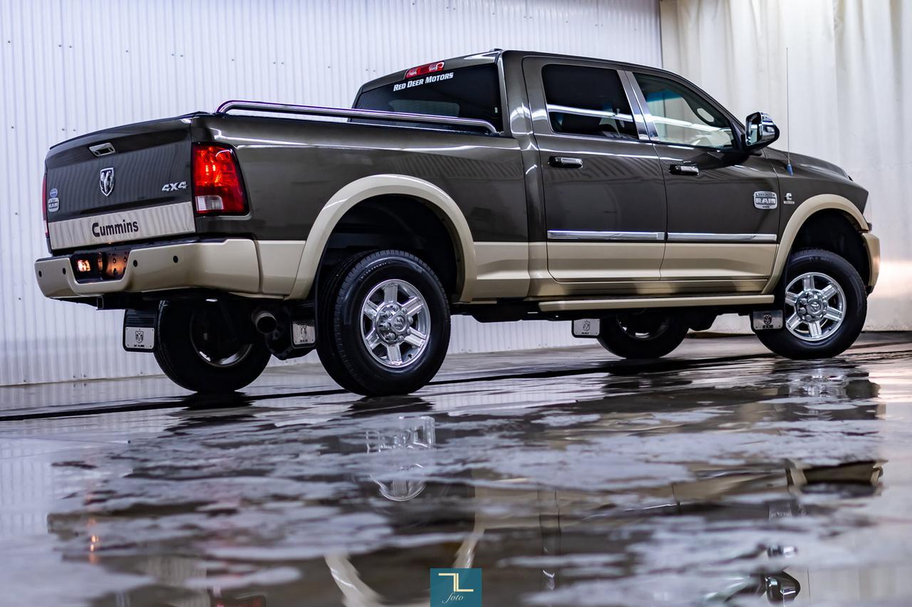 2012 Ram 3500 4x4 Crew Cab Longhorn Diesel Leather Nav BCam Red Deer AB