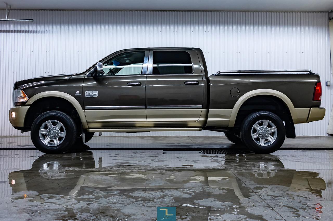 2012 Ram 3500 4x4 Crew Cab Longhorn Diesel Leather Nav BCam Red Deer AB