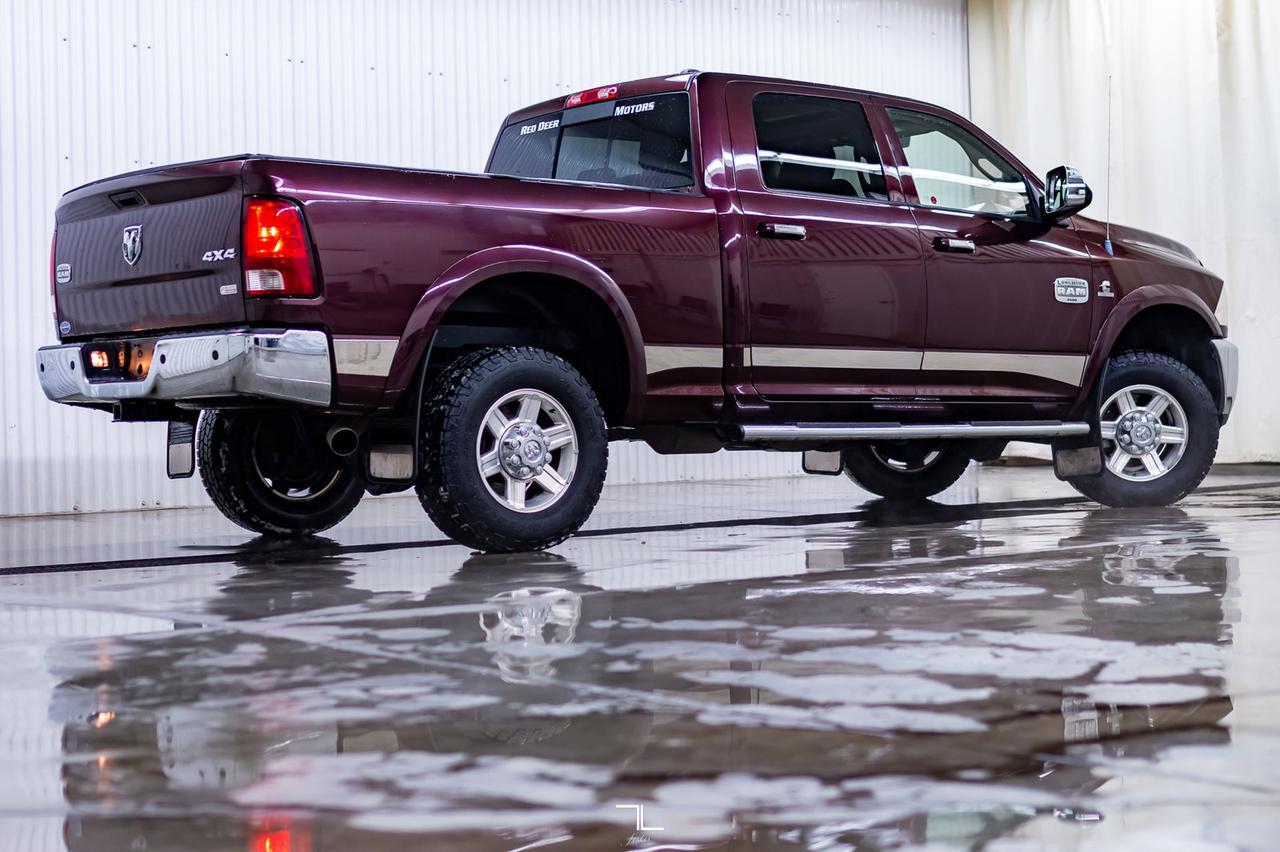 2012 Ram 3500 4x4 Crew Cab Longhorn Diesel Leather Roof Nav Red Deer AB