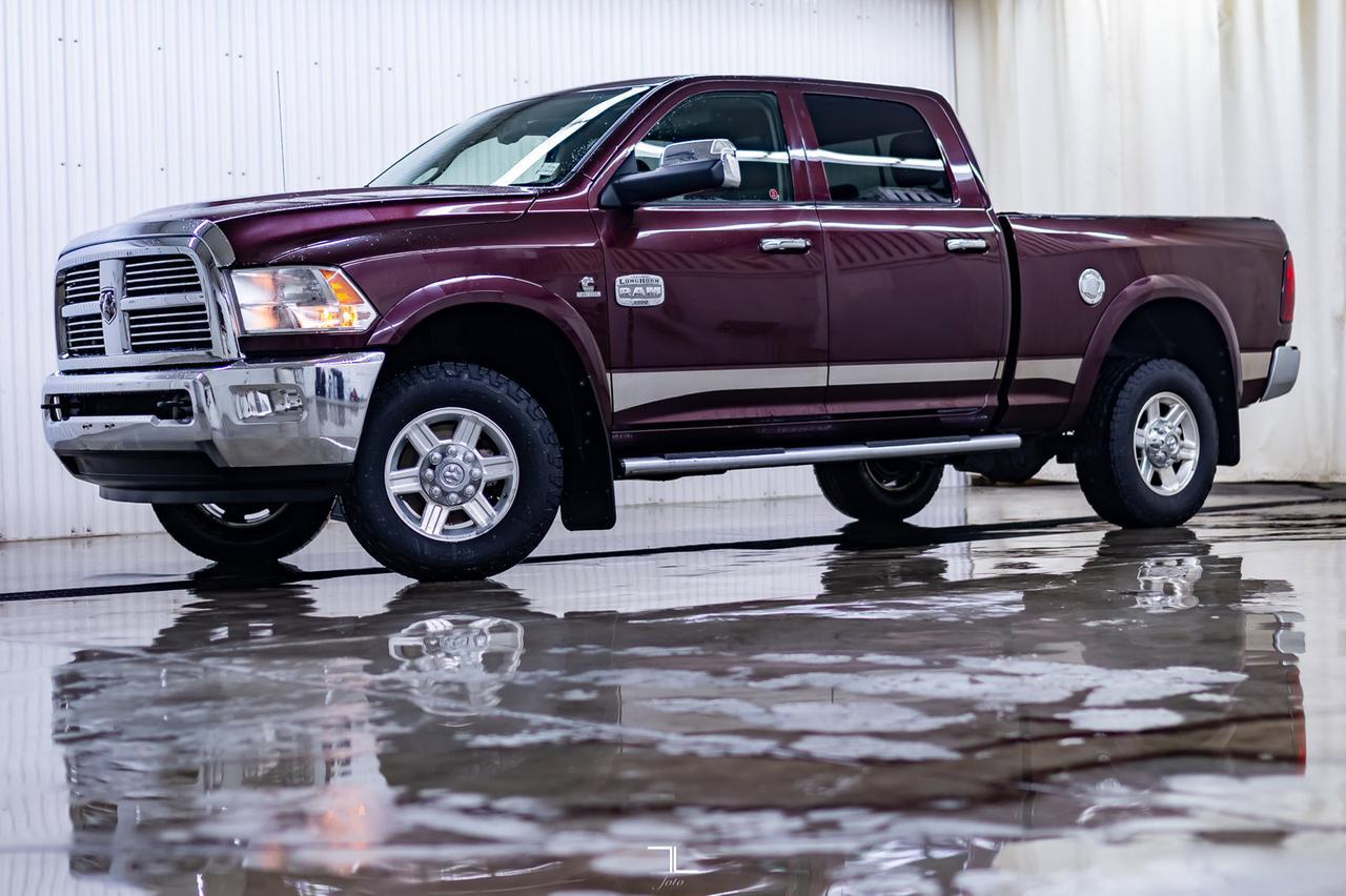 2012 Ram 3500 4x4 Crew Cab Longhorn Diesel Leather Roof Nav Red Deer AB