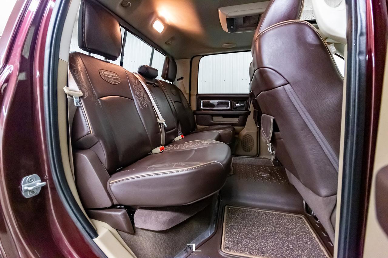 2012 Ram 3500 4x4 Crew Cab Longhorn Diesel Leather Roof Nav Red Deer AB