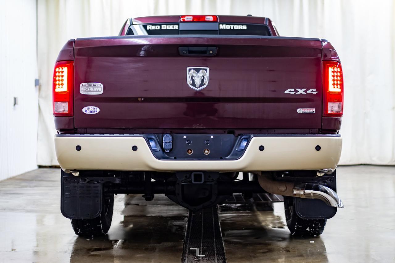 2012 Ram 3500 4x4 Crew Cab Longhorn Diesel Leather Roof Nav Red Deer AB