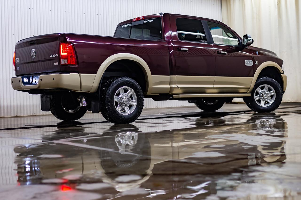 2012 Ram 3500 4x4 Crew Cab Longhorn Diesel Leather Roof Nav Red Deer AB