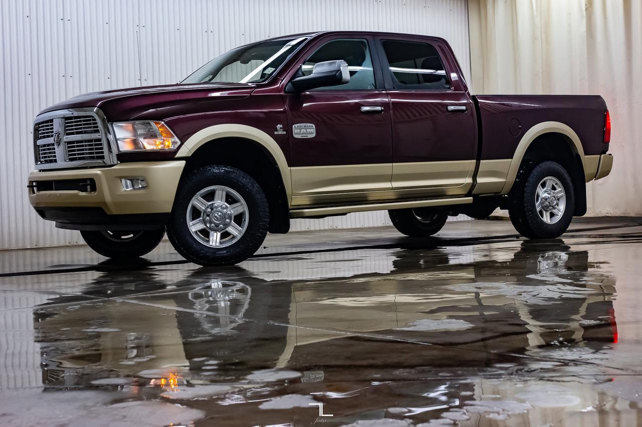 2012 Ram 3500 4x4 Crew Cab Longhorn Diesel Leather Roof Nav Red Deer AB
