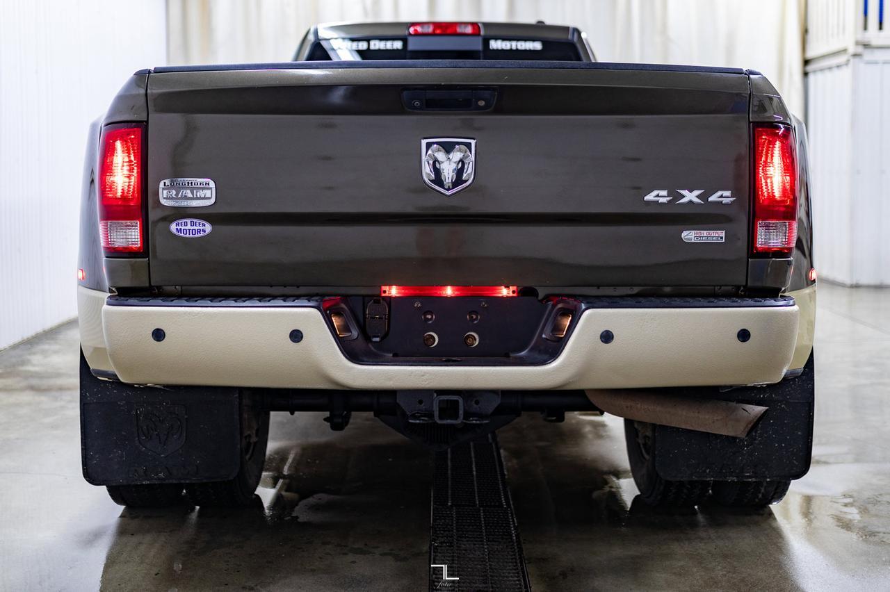 2012 Ram 3500 4x4 Crew Cab Longhorn Dually Diesel Leather Roof Nav Red Deer AB