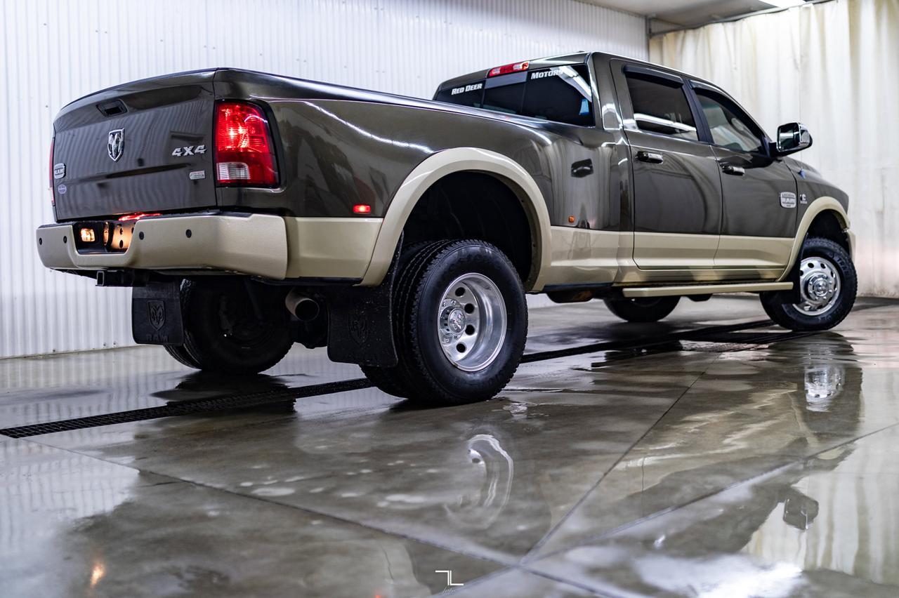 2012 Ram 3500 4x4 Crew Cab Longhorn Dually Diesel Leather Roof Nav Red Deer AB