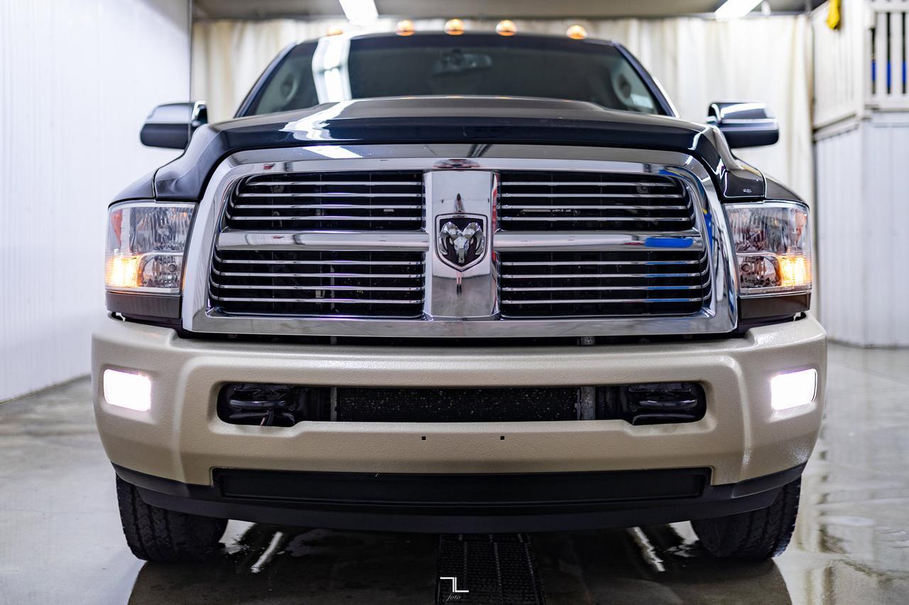 2012 Ram 3500 4x4 Crew Cab Longhorn Dually Diesel Leather Roof Nav Red Deer AB