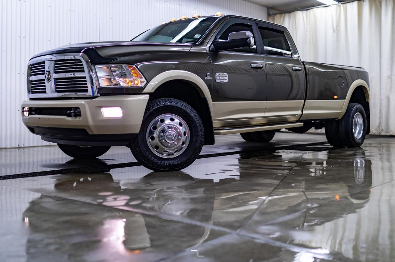 2012 Ram 3500 4x4 Crew Cab Longhorn Dually Diesel Leather Roof Nav Red Deer AB
