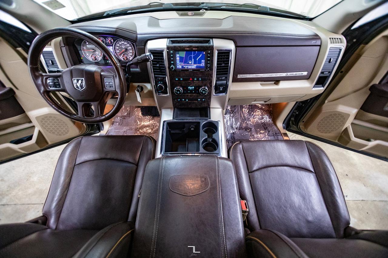 2012 Ram 3500 4x4 Crew Cab Longhorn Dually Diesel Leather Roof Nav Red Deer AB