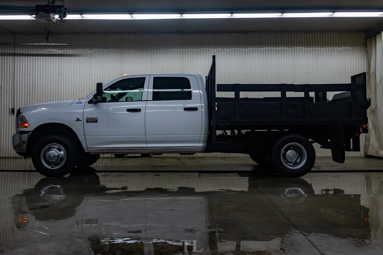 2012 Ram 3500 4x4 Crew Cab SXT Deck Diesel Power Liftgate Red Deer AB