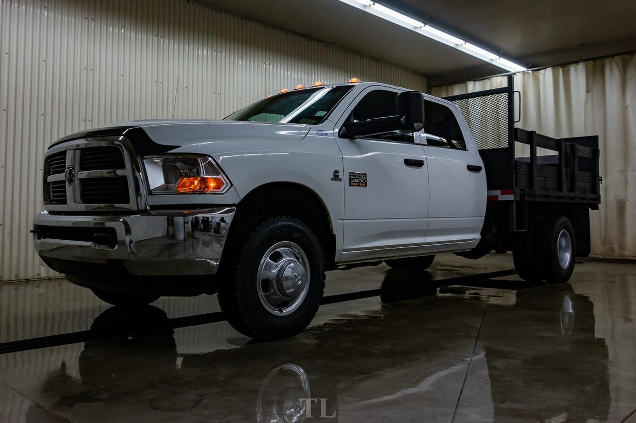 2012 Ram 3500 4x4 Crew Cab SXT Deck Diesel Power Liftgate Red Deer AB