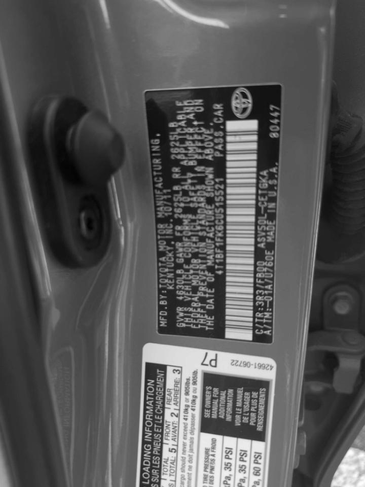 2012 Toyota Camry 4dr Sdn I4 Auto XLE (Natl) Jacksonville FL