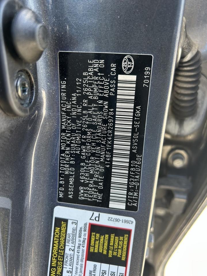 2012 Toyota Camry XLE Crestwood KY