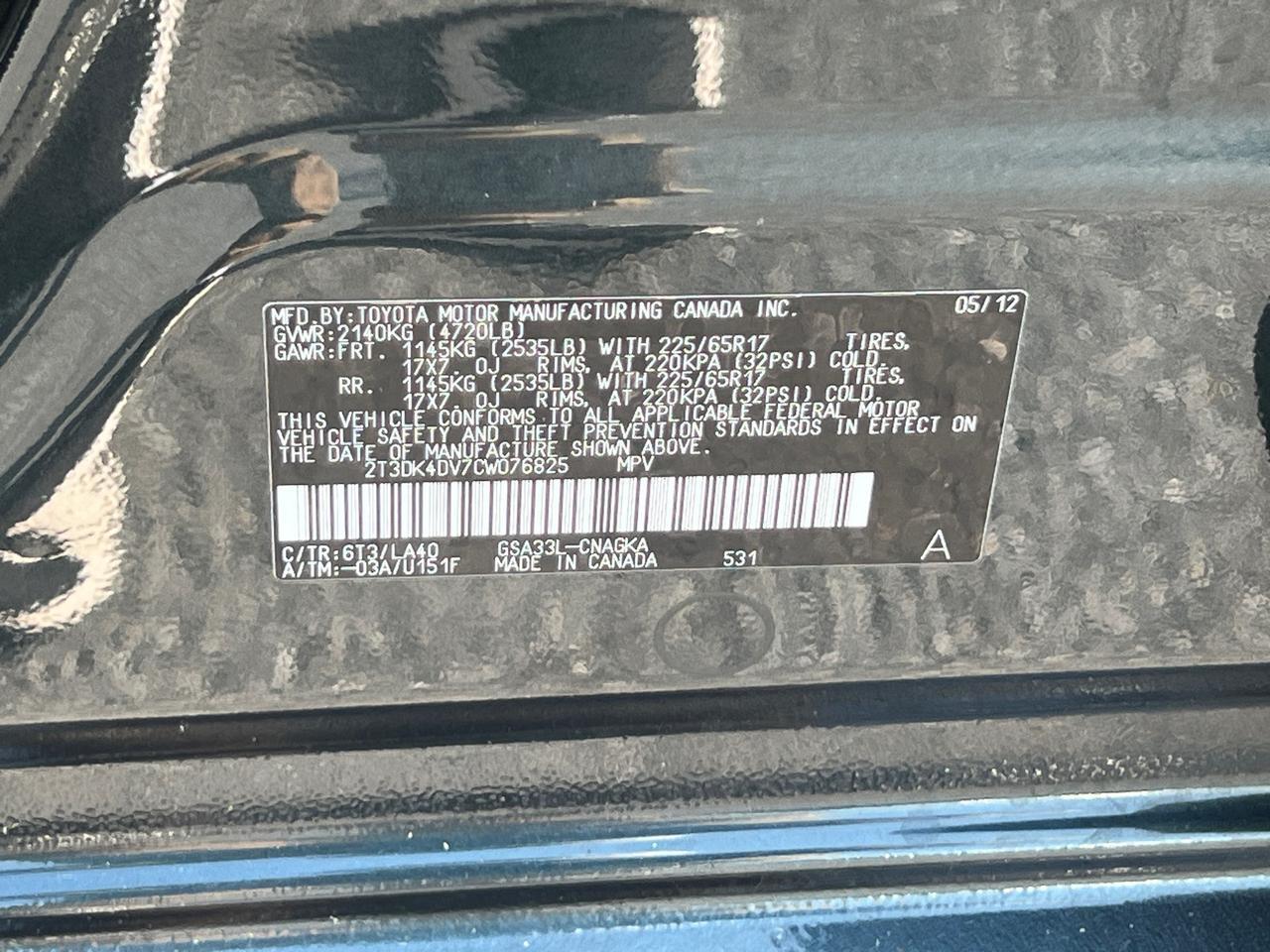 2012 Toyota RAV4 Limited Hagerstown MD