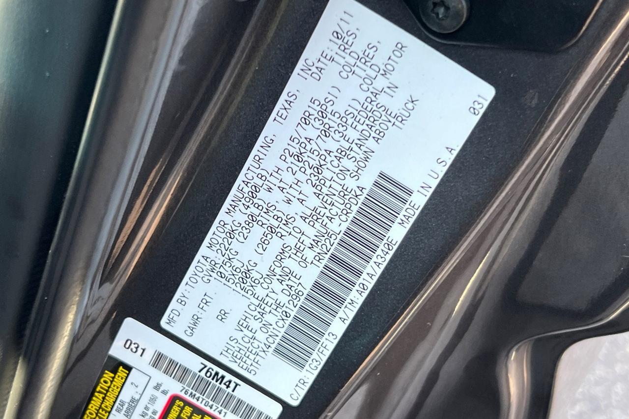 2012 Toyota Tacoma Base Roseville CA