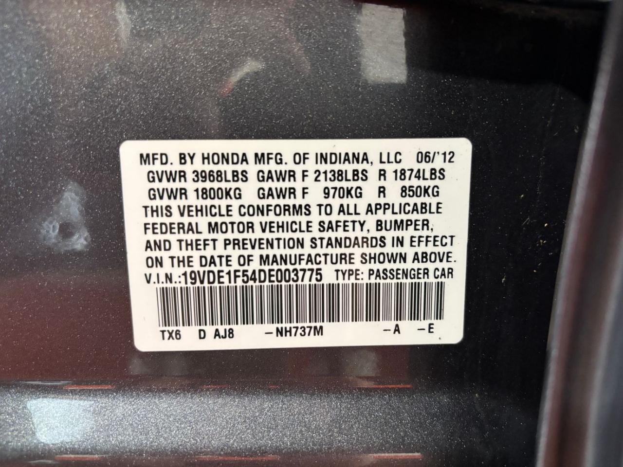 2013 Acura ILX 2.0L Franklin OH