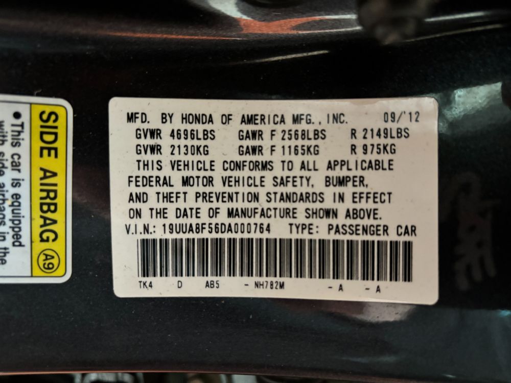 2013 Acura TL 3.5 Franklin OH