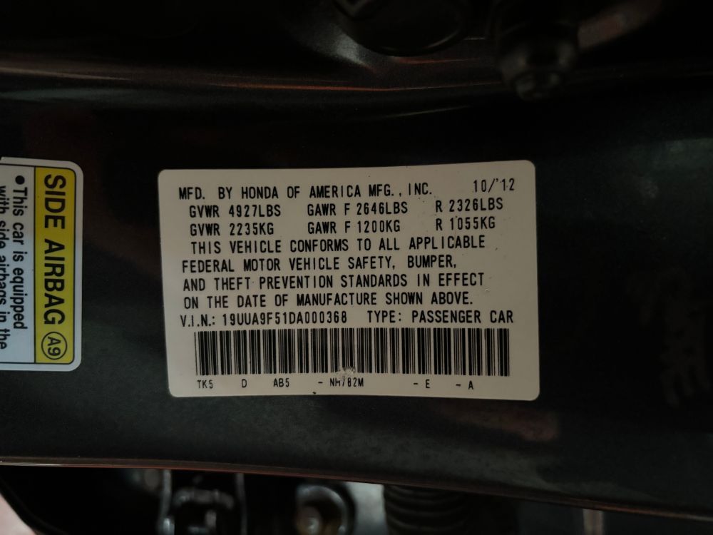 2013 Acura TL 3.7 Franklin OH