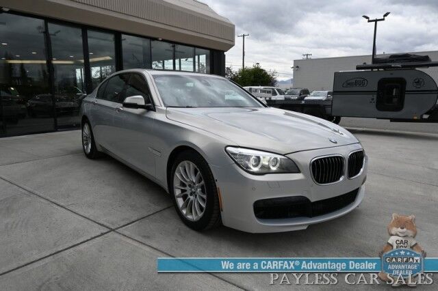 2013 BMW 750Li xDrive / AWD / M-Sport Pkg / Executive Pkg / Heated & Cooled Leather Seats / Heated Steering Wheel / Sunroof / NAV / HUD / Lane Departure & Blind Spot Alert / Keyless Entry & Start / Only 73K Miles Anchorage AK