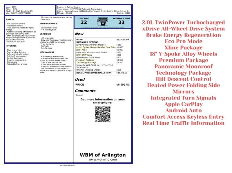 2013 BMW X1 AWD xDrive28i
