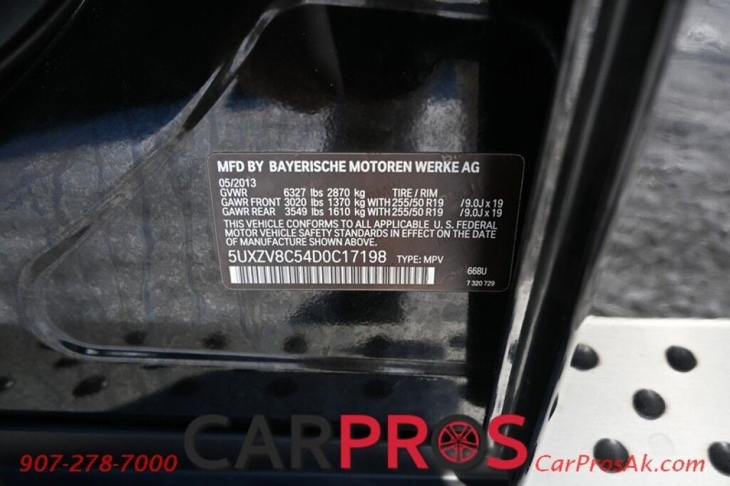 2013 BMW X5 xDrive50i - 4.4L V8 Turbo - AWD - Sport & Premium 2 Pkg - Power and Heated Leather Seats - HUD - Navigation - Keyless Entry - Push to Start - Backup Camera - Bluetooth - Rear Entertainment System w/ USB Adapter - Panoramic Sunroof - 1 Owner - Low Mil Anchorage AK