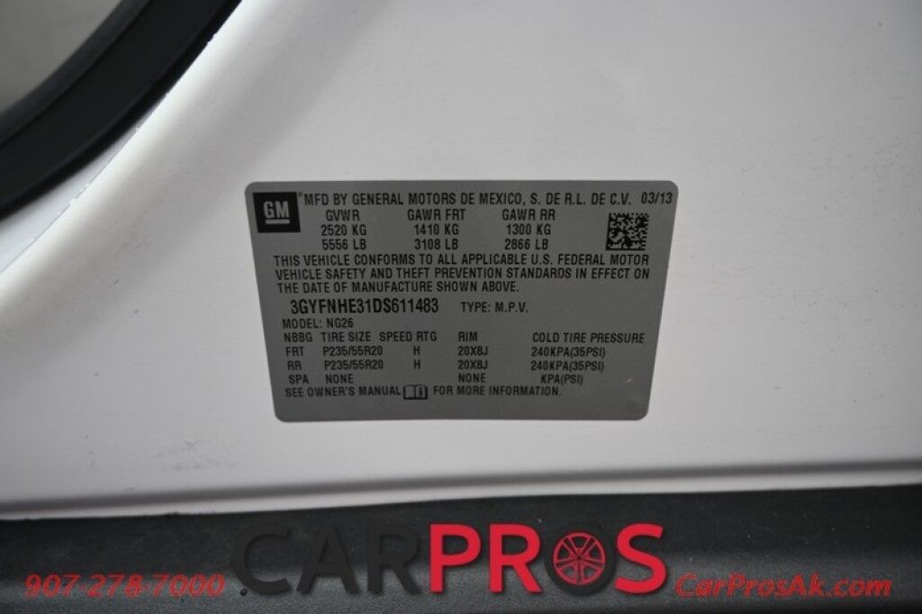 2013 Cadillac SRX Performance Collection- AWD - Auto Start - Driver Awareness Pkg - Power & Heated Leather Seats - Heated Steering Wheel - Bose Speakers - Panoramic Sunroof - Navigation - Bluetooth - Power Liftgate - Keyless Entry & Start - Back Up Camera Anchorage AK