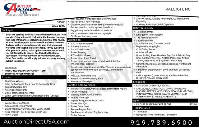 2013 Chevrolet Cruze 2LT Raleigh NC