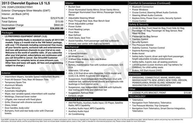 2013 Chevrolet Equinox LS Raleigh NC