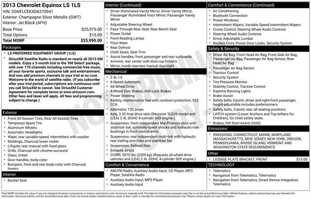 2013 Chevrolet Equinox LS Raleigh NC