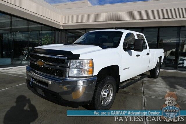 2013 Chevrolet Silverado 2500HD WT / 4X4 / 6.6L Duramax Diesel / Crew Cab / Seats 6 / Power Locks / AUX Input / Cruise Control / Air Conditioning / Bed Liner / Block Heater / Tow Pkg / Only 70K Miles / 1-Owner Anchorage AK