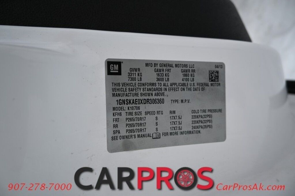 2013 Chevrolet Tahoe LS - 5.3L V8 - 4X4 - Remote Start - Power Windows & Door Locks - Cruise Control - AUX/CD Player - A/C - Tow Package - 1 Owner Anchorage AK