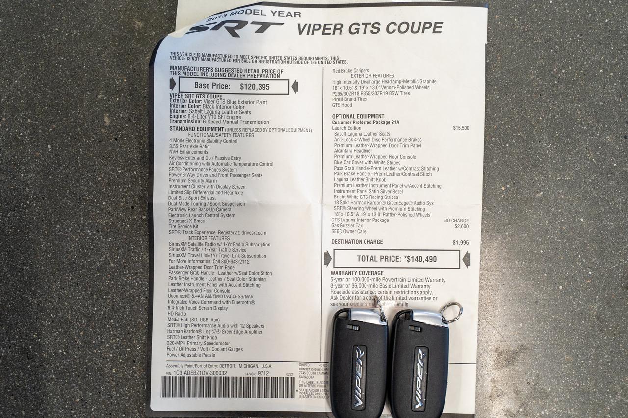 2013 Dodge SRT Viper GTS San Clemente CA